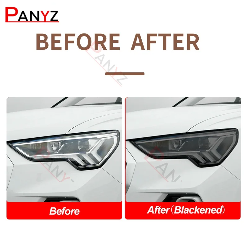 2 Pcs For Toyota Highlander 2014 2015 2016 2017Car Headlight Protective Film Headlamp Transparent Black TPU Protective