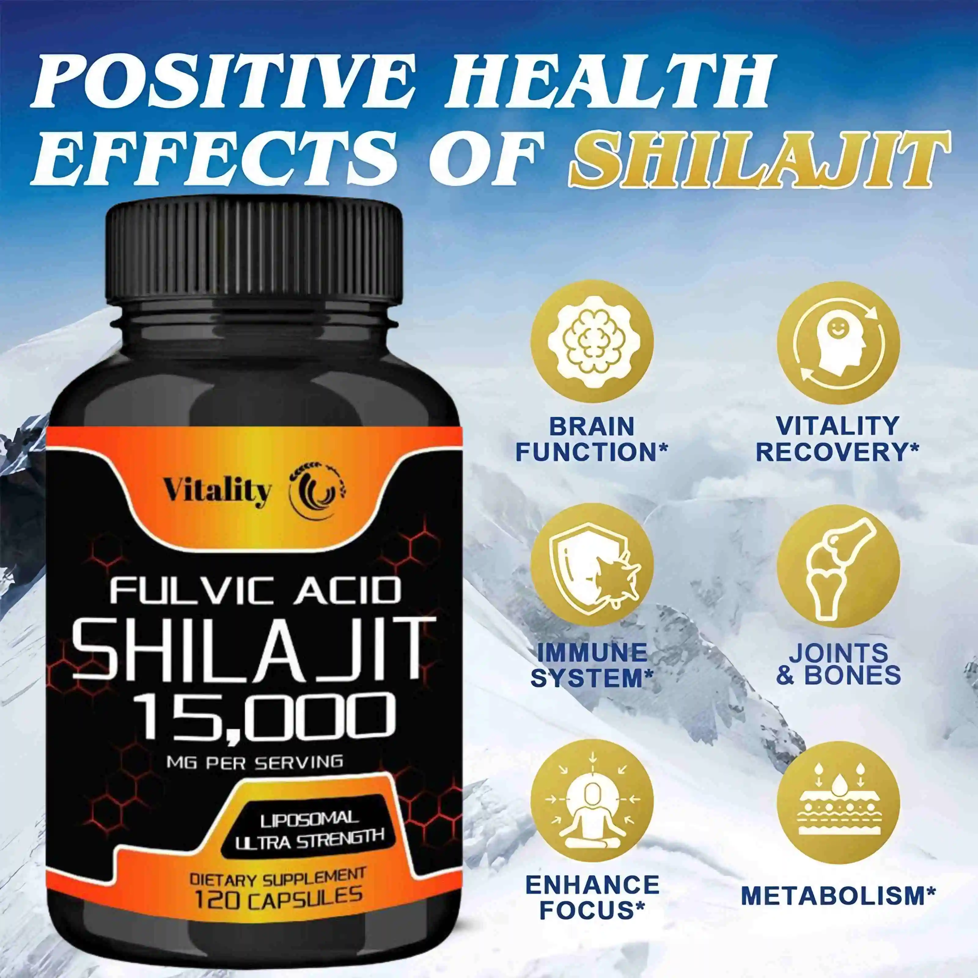 Natural Pure Shilajit Resin Fulvic Acid Test – Immune System Support, Memory and Brain Function, Powerful Antioxidant