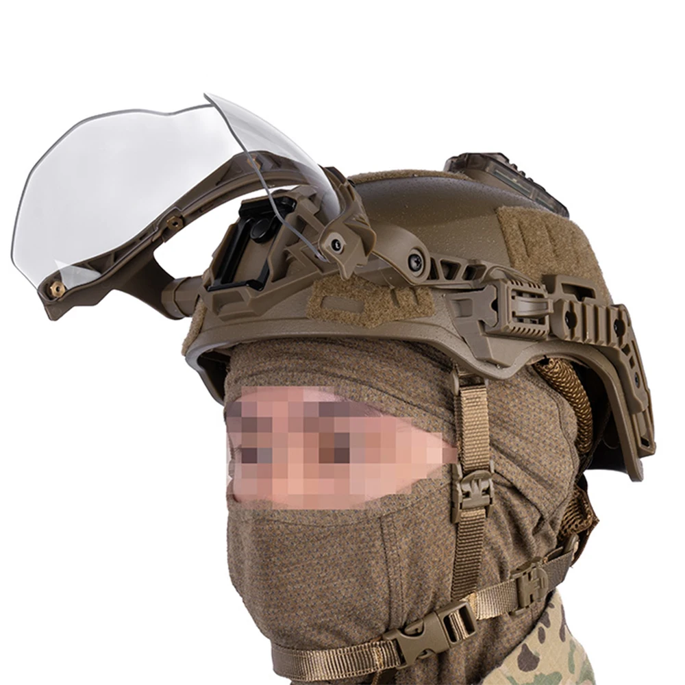 Airsoft Schieten Volledige beschermende helmset met tactische helm Mondbeschermer Gehoorbeschermer Bril voor speciale bediening
