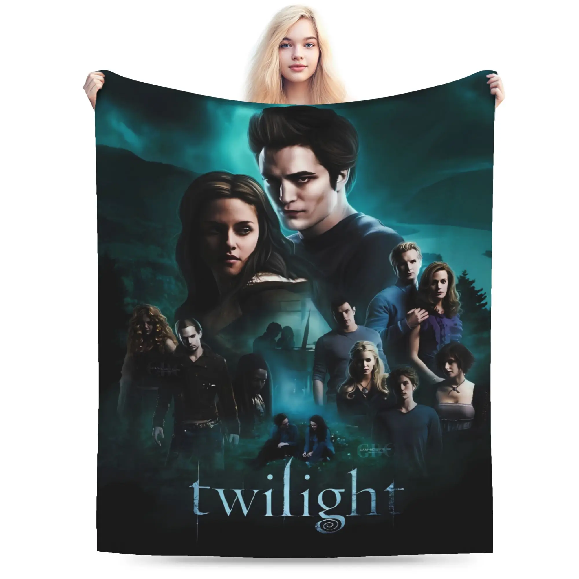 3D The Twilight Saga Edward Bella 4 Blanket Quality Warm Soft  Throw Blanket Winter Decorative Bedroom Funny Bedspread