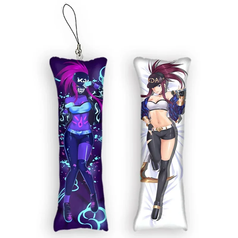 

New Pattern Hot Anime Game Character Pendant Small Pillow Keychains Dakimakura Game Anime Mini Body Pillow Ornament Bag Decorati