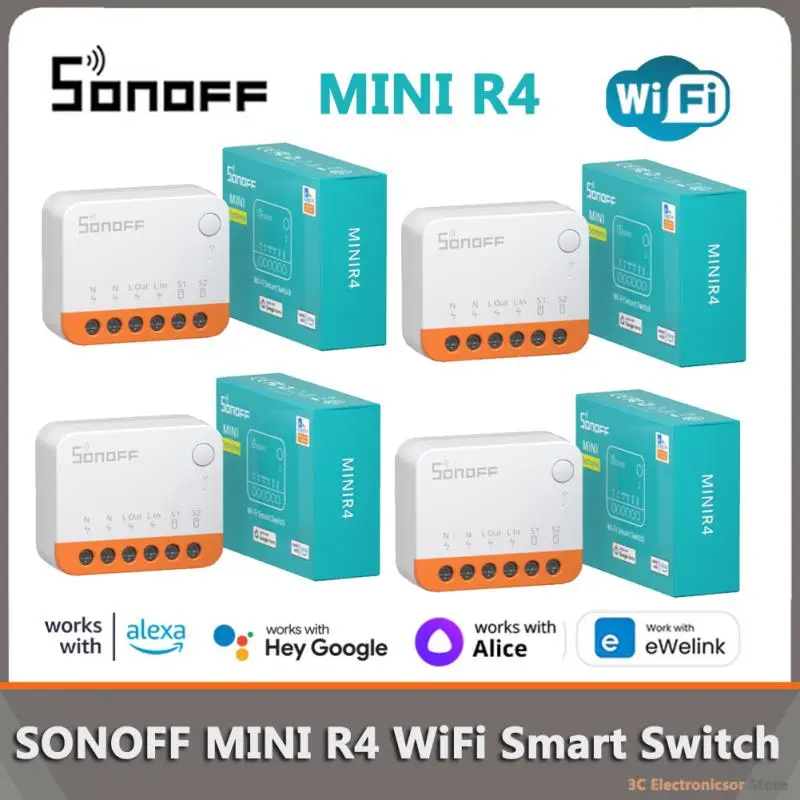 

SONOFF MINI R4 WiFi Smart Switch 2 Way Control Extreme Relay eWeLink Smart Home Automation Module For Alexa Google Home Alice