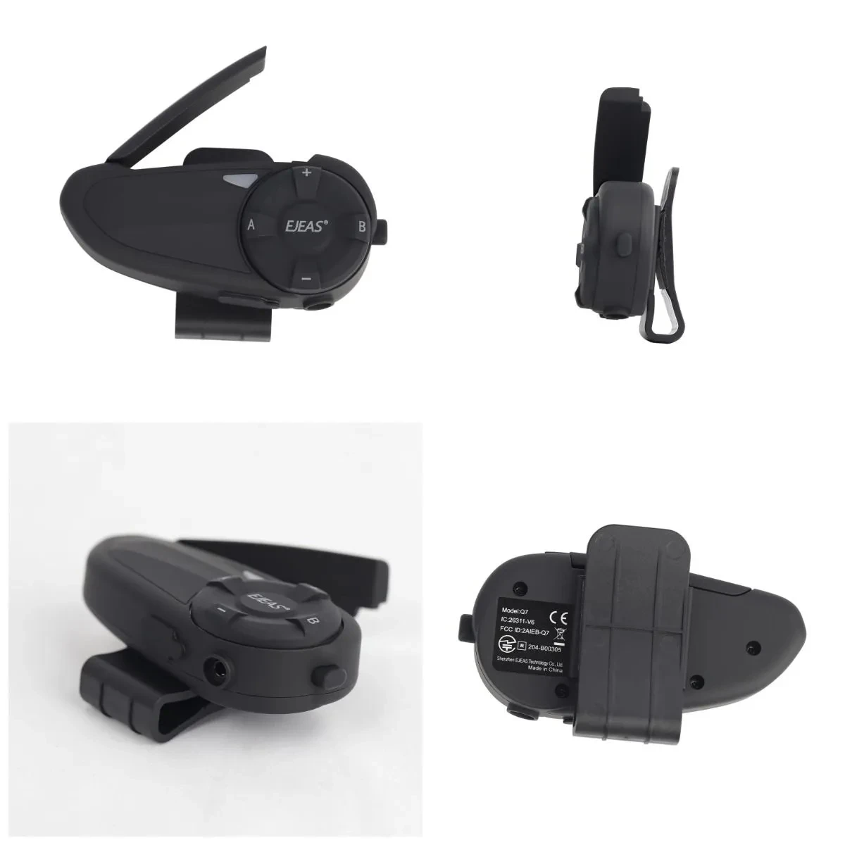 2/1PCS ​ Clip de montaje Base de cinta de doble cara para EJEAS Q7 V4 PLUS Q2 V7 Q8 motocicleta MS8 MS20 casco intercomunicador Bluetooth