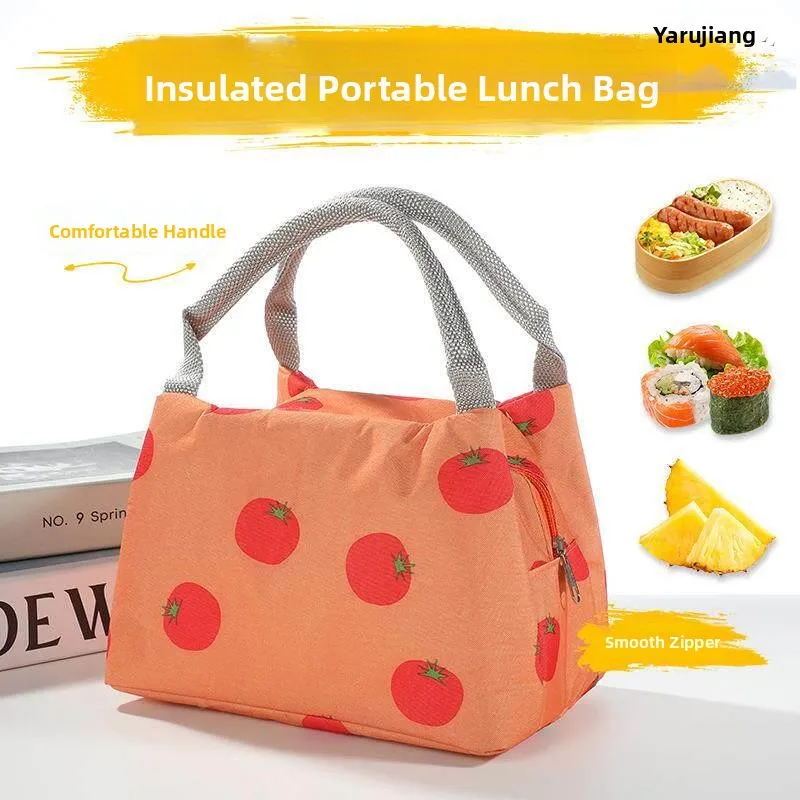 Thickened Aluminum Foil Lunch Box Bag Portable Picnic Meal Bag Simple Modern Handheld Bento Bag Family Storage Organizer