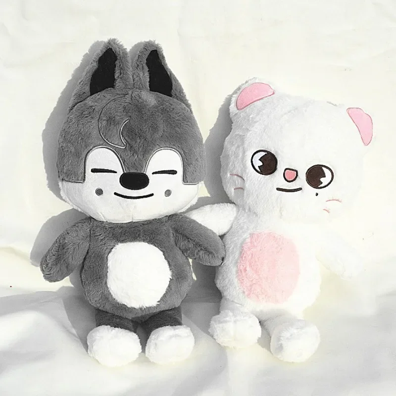 50cm Kpop Skzoo Plush Toy Wolfchan Kawaii Cartoon Stuffed Animal Plushie Doll Large Size   Sleeping Pillow Gift