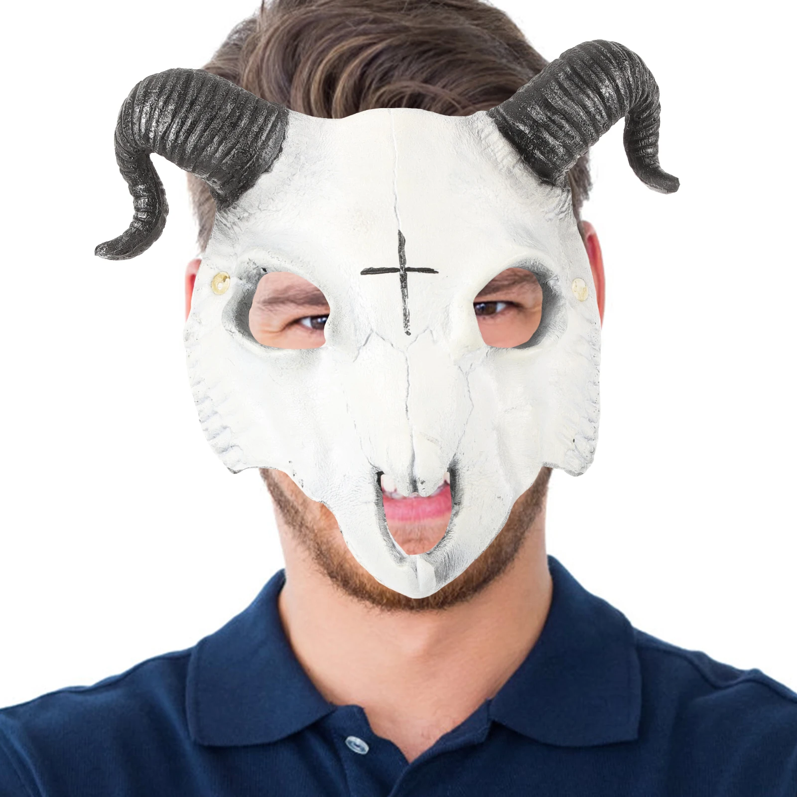 

3D Mask Halloween Animal Funny Costume White Skull Cosplay Masquerade Man