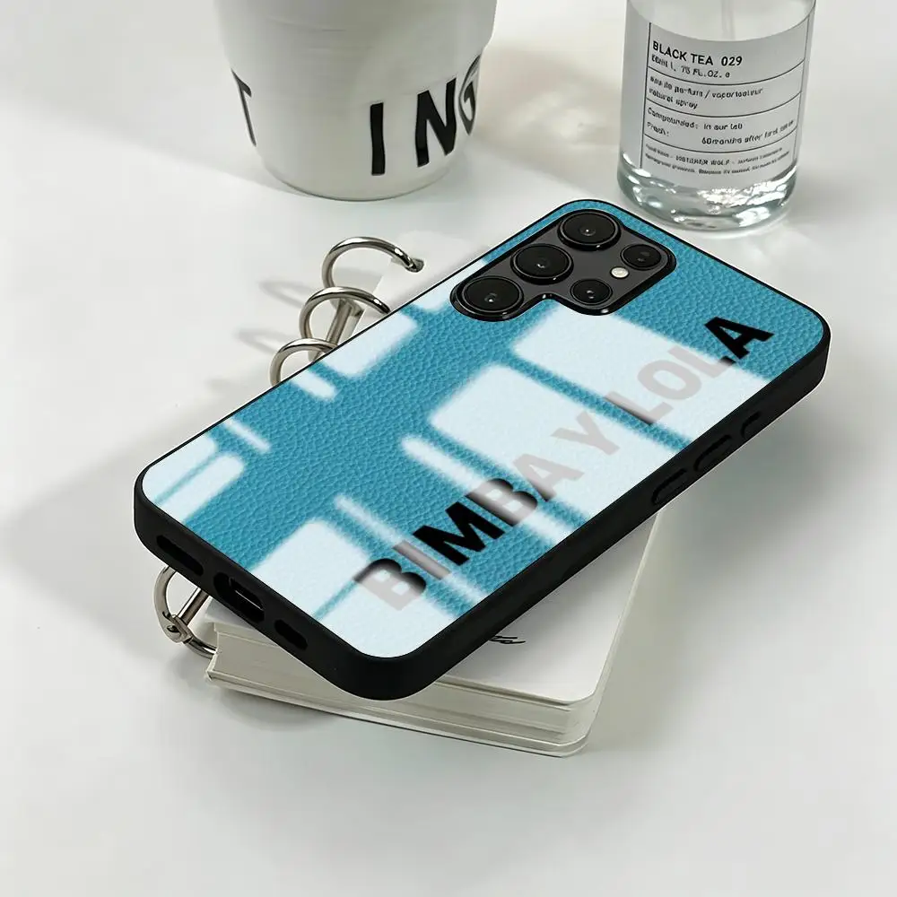 B-BIMBA Y LOLA logo Phone Case For Samsung S26 S25 S24 S23 S22 S21 S20 Plus Ultra Note20 Glass Magnetic Case