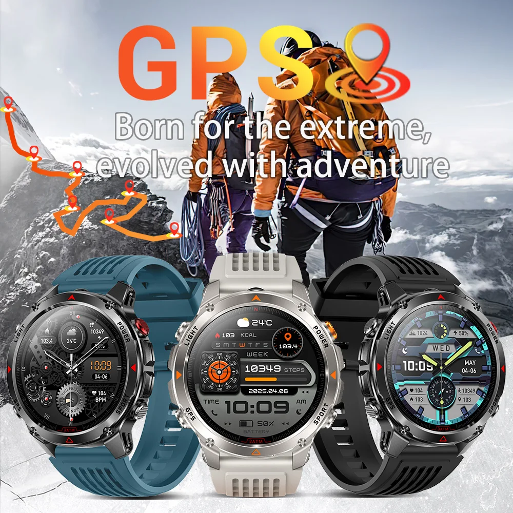 

Men Smart watch GPS Built in Smartwatch Outdoor RIDE Run GPS Track Sports Compass Altimeter IP68 Waterproof Smart Watch For Men