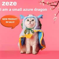 Zeze @ Dragon Cat Cloak, Winter Warm Pet Clothes, Thick Fleece Clothes, Windproof Cloak, Small Dog, Chinese Famous Brand