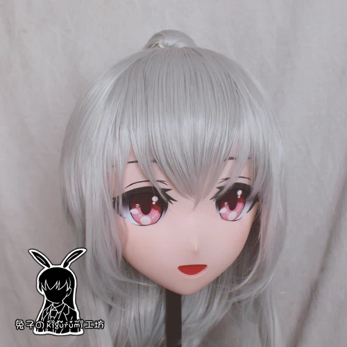 (KM5171)Top Quality Handmade Female Resin Cosplay Japanese Role Play Shirana Kigurumi Mask Crossdresser Doll Transgender Mask