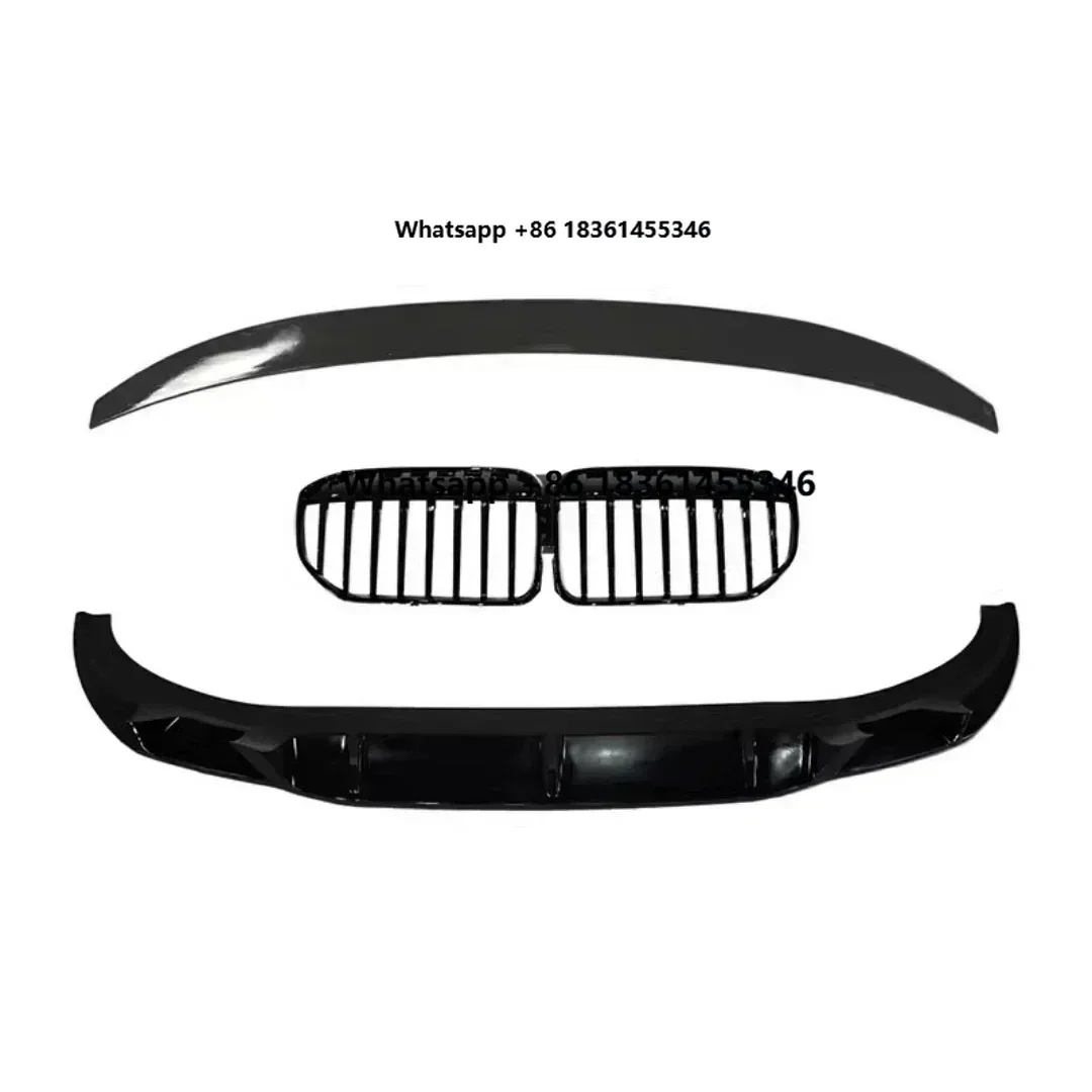 

Brilliant Black Body Kit For 7 Series New Style 2019 2020 modified Front Lip Tail WIng Grill Mask Assembly Auto Accessories