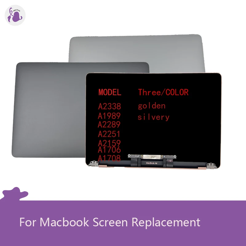 New Laptop LCD Screen Display Assembly for Macbook Air Pro A1989  A2338  A2289 A2251 A2159 A1706 A1708 Retina 13.3 