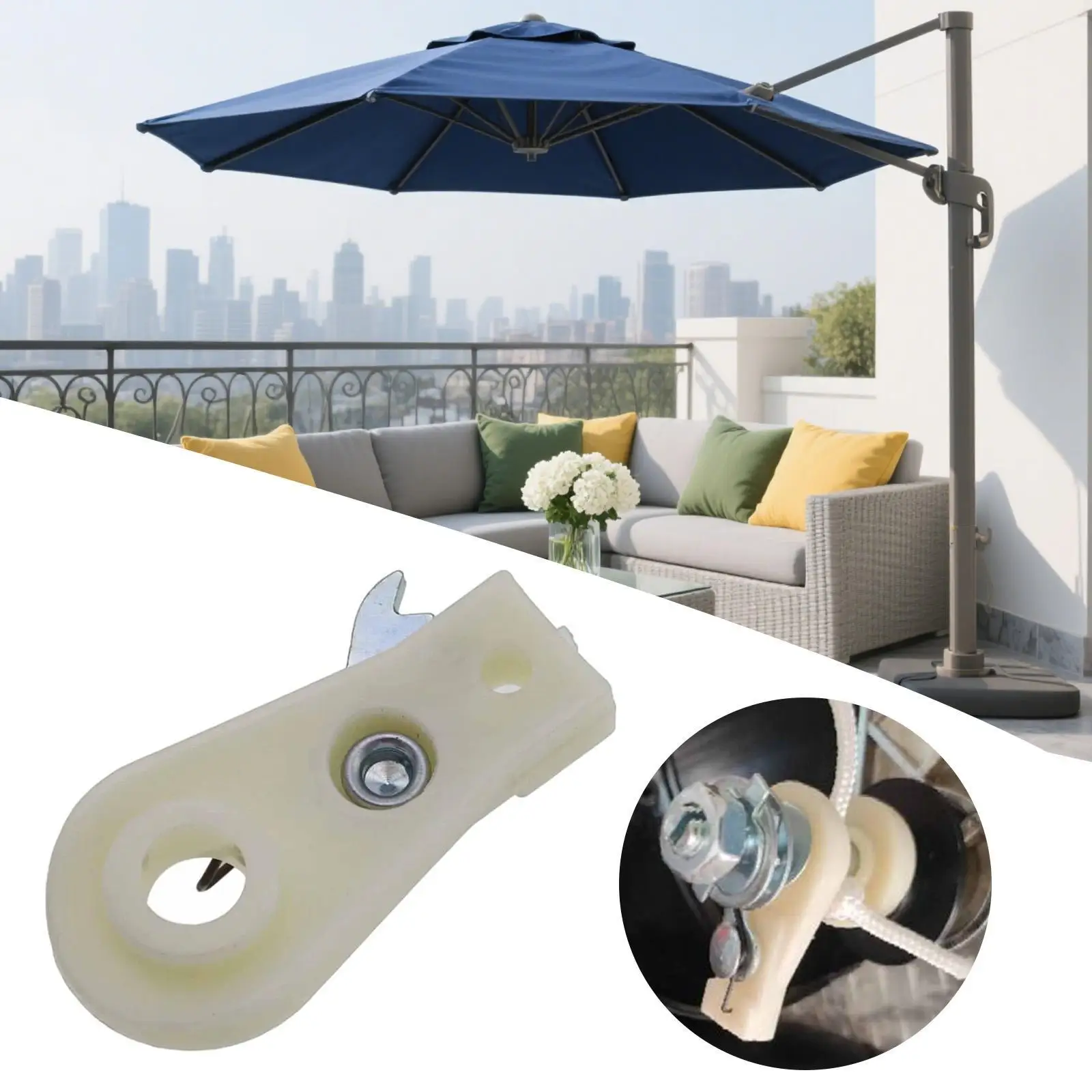 

Patio Umbrella Crank Handle Bracket, Outdoor Umbrella Accessories Parts, Practical Holder for Courtyard Yard Backyard Outdoor
