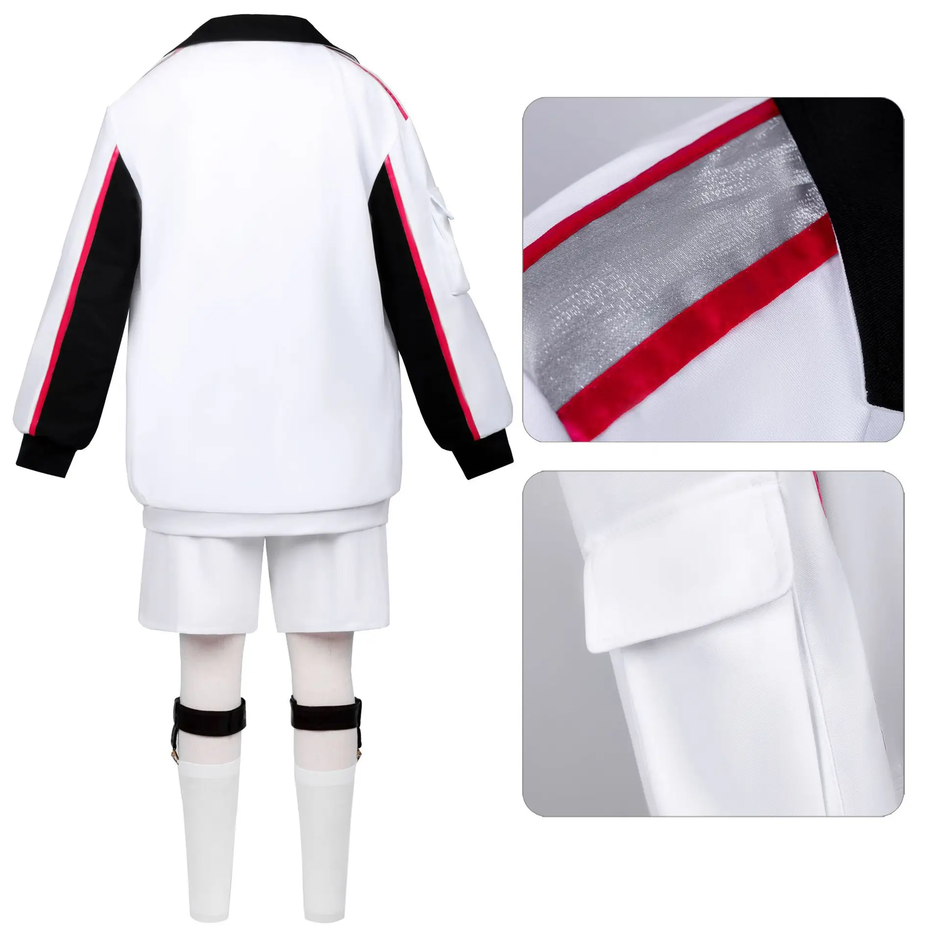 أنيمي لينك انقر تأثيري l لي Tianchen Tianxi تأثيري حلي موحدة شعر مستعار الأبيض الفرقة هوديي تنورة السراويل هالوين للرجل المرأة