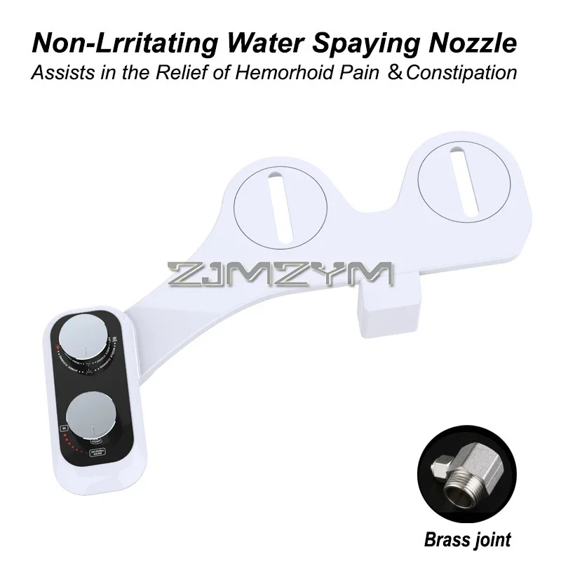 Dual Nozzle Toilet Bidet Sprayer, Self-Cleaning, Fresh Water Bidet Attachment for Toilet Seat, Adjustable Water Pressure