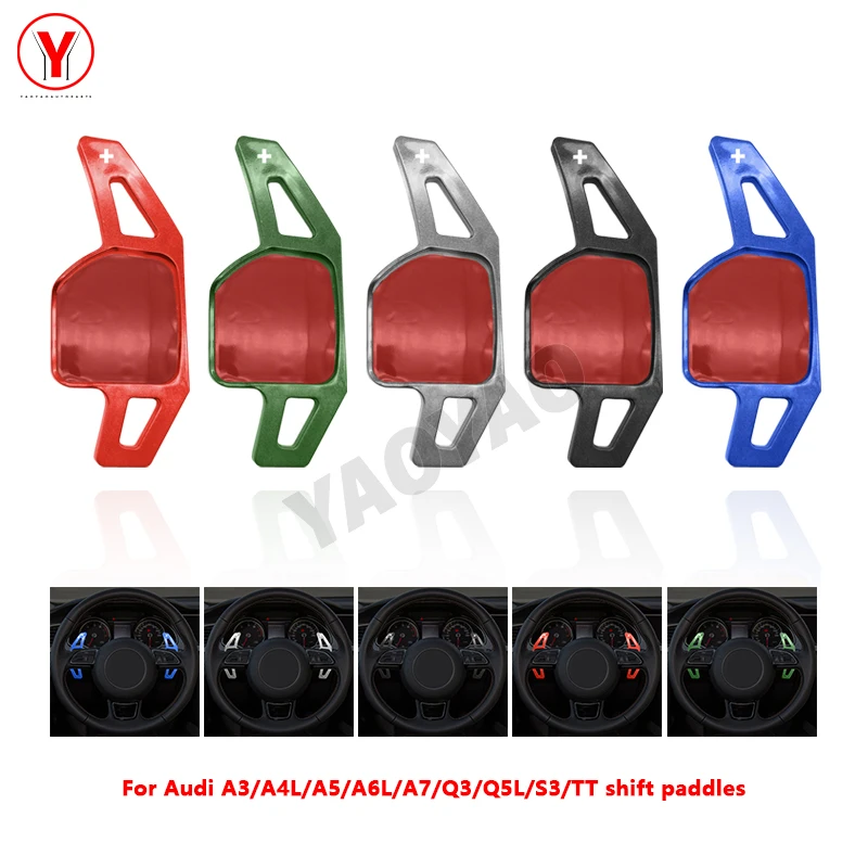 

DSG Gear Shift Paddle For Audi A3 A4L A5 A6L A7 A8 Q3 Q5 2012-2016 Shift Paddle Carbon Fiber Steering Wheel