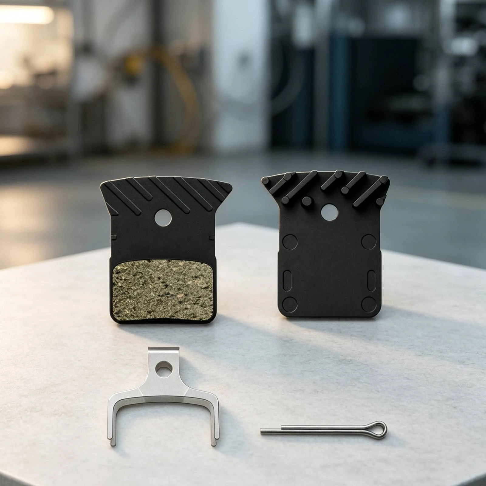 Cycle Brake Pads with Spring Stainless Steel Bike Brake Pads with Pin Hardware High-Performance Long-Lasting for Cyclists