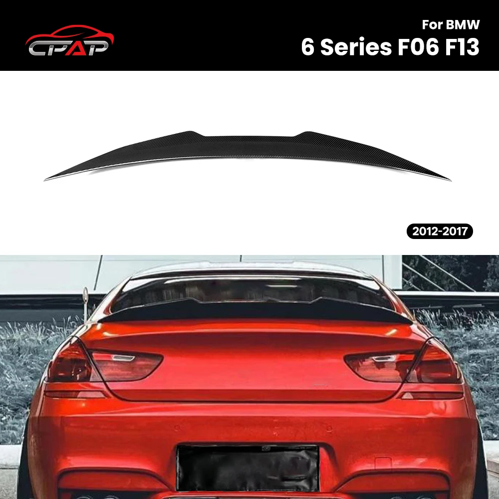 

Real Dry Carbon Fiber Rear Roof Trunk Spoiler Wing Tail Car Accessories Styling For BMW 6 Series F06 F13 2012-2017 PSM Style