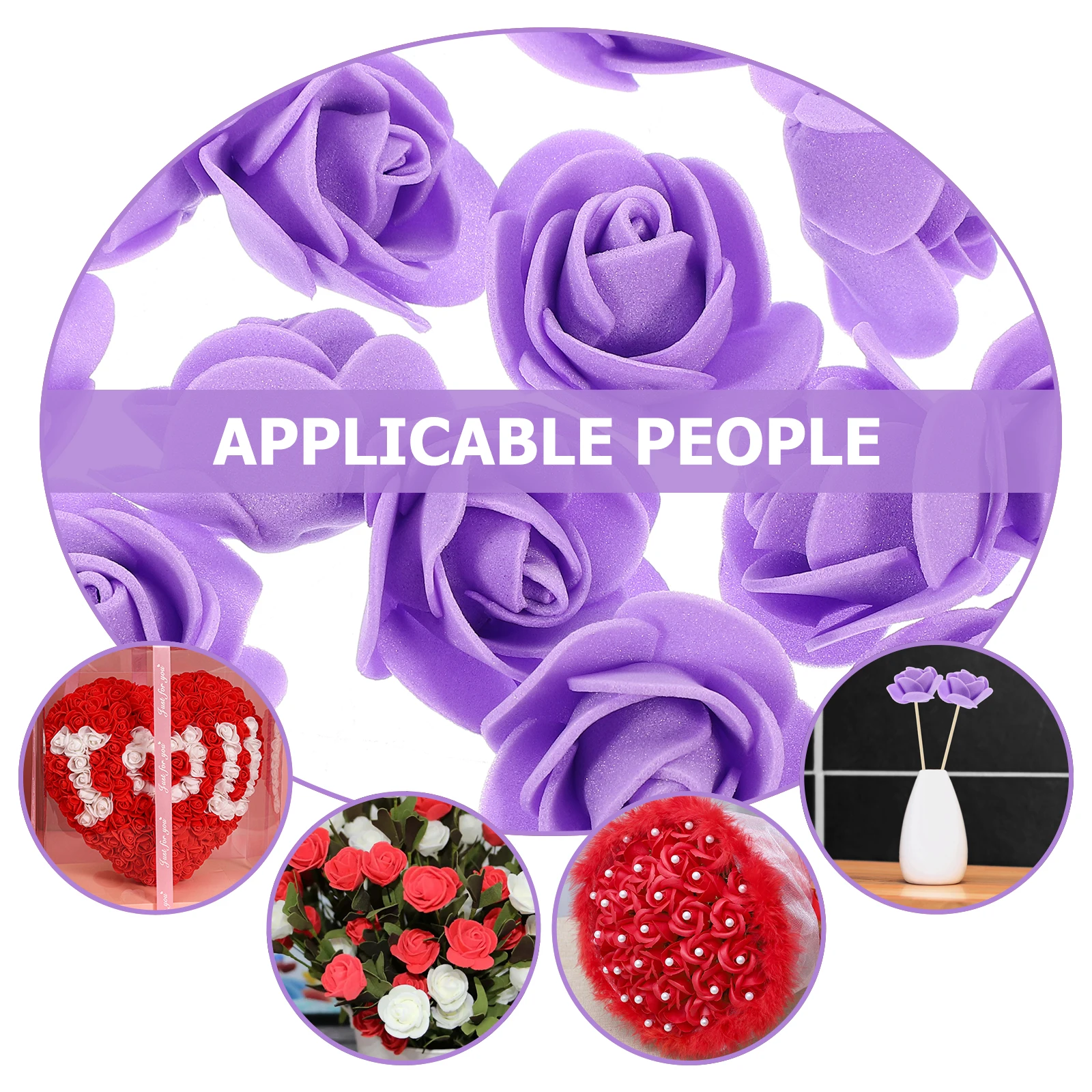 

200 Pcs Rose Heads PE Foam Fake Flowers Decoration Wedding PinkCraft Artificial Rose Heads Supplies Bulk DIY Accessory