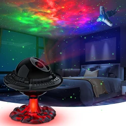 Projetor UFO Star para quarto, projetor Galaxy, lâmpada LED Nebula Estrelada com Temporizador e Controle Remoto, Galaxy Night Light