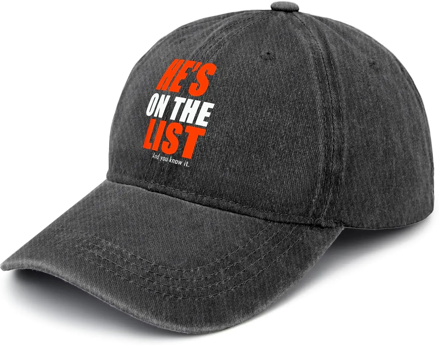 قبعة He's on The Lists للرجال قبعة بيسبول أنيقة مغسولة للتمرين خفيفة