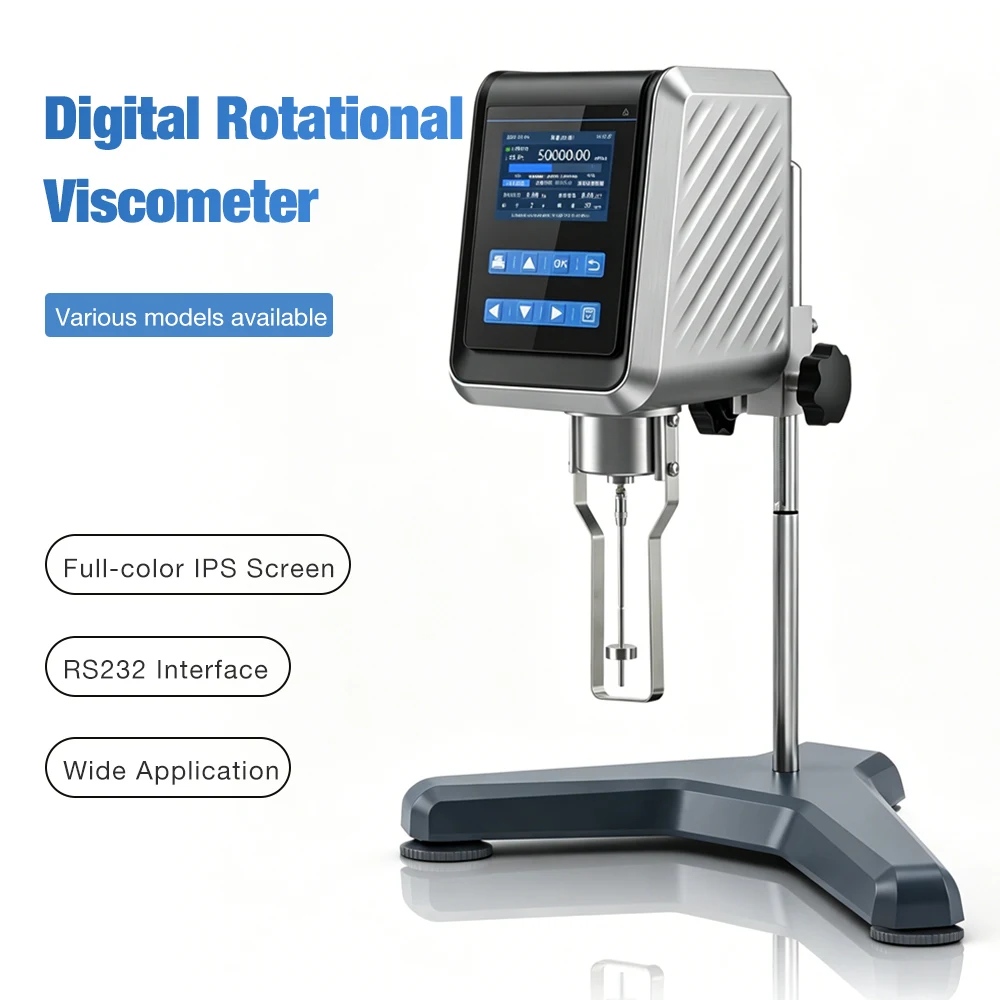 High Accuracy Industrial Rotational Viscometer 3.5 Inch Color Screen Digital Viscosity Meter Laboratory Viscometer