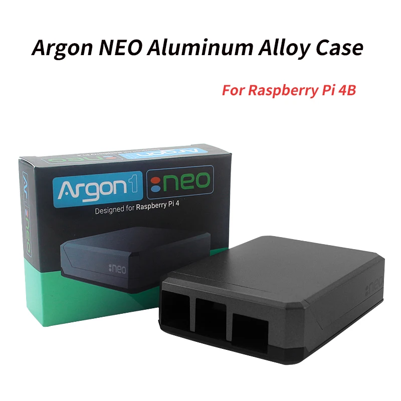 Raspberry Pi 4B Argon NEO Case Aluminum Alloy Sliding Magnetic Top Passive Cooling For Raspberry Pi 4B