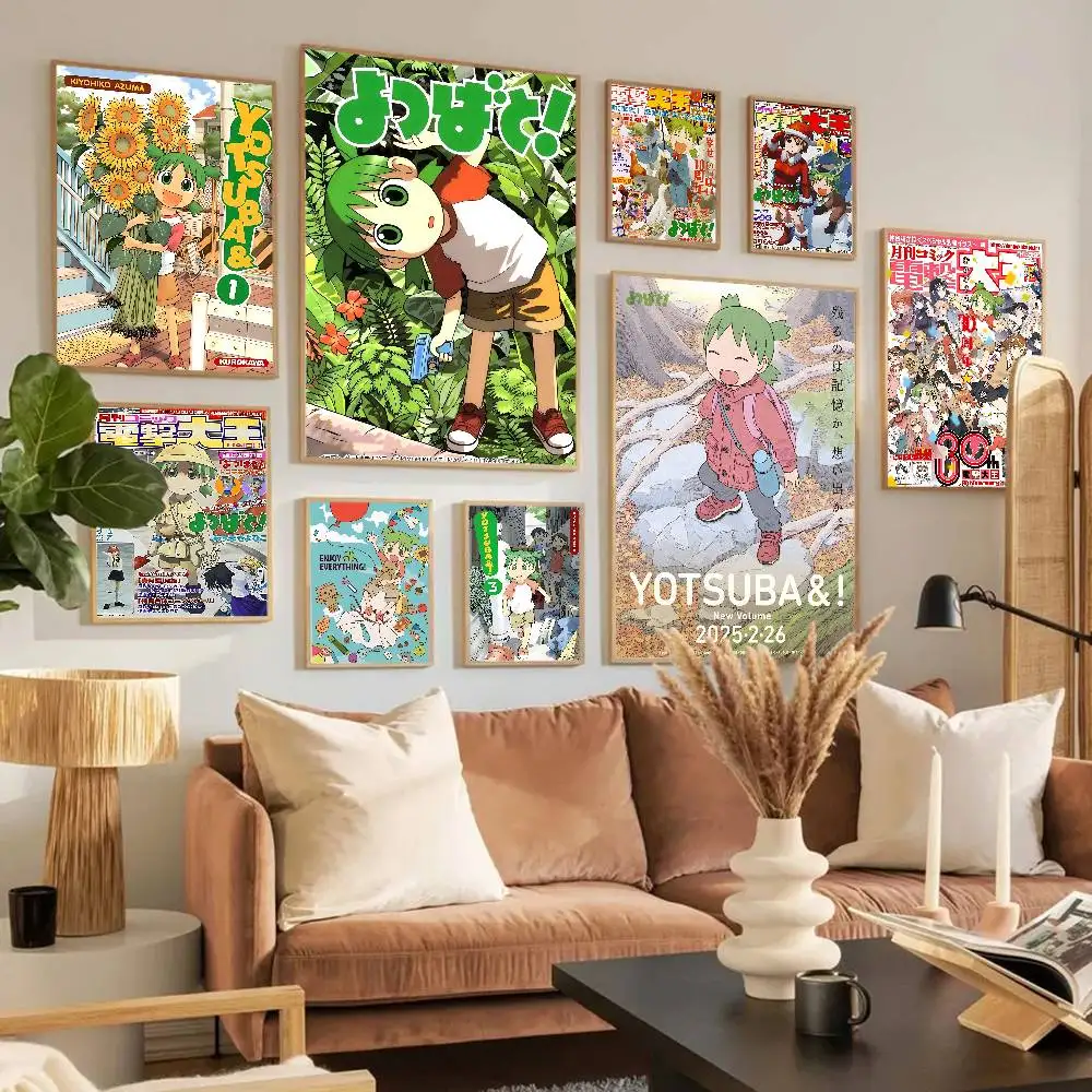 Anime Y-Yotsuba Sweet Classic Movie Whitepaper Poster HD Quality Poster Wall Art Painting Study Room Wall Decor