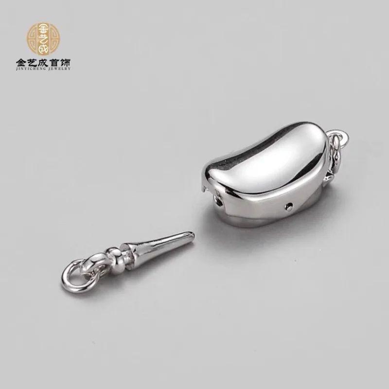 

DIYAccessories Silver Yuanbao Buckle Pearl Necklace Bracelet Clasp Glossy Pea Stick Buckle Batch Hair