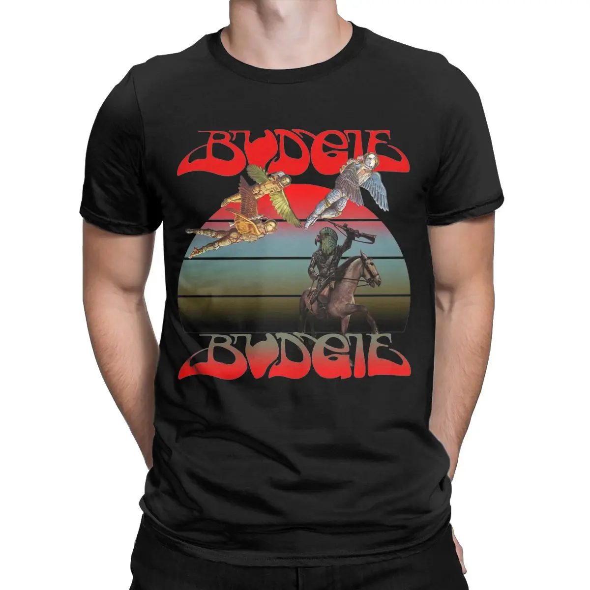 Budgie T Shirt Men Cotton Casual T-Shirt Crewneck Tee Shirt Short Sleeve Clothing Adult