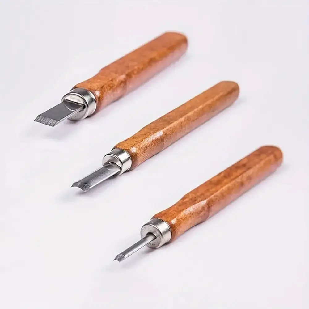 12Pcs/Set Beech Handle Wood Carving Cutter Set Multi-purpose Wear-resistant Pumpkin Carving Tool Multifunction Rust-proof