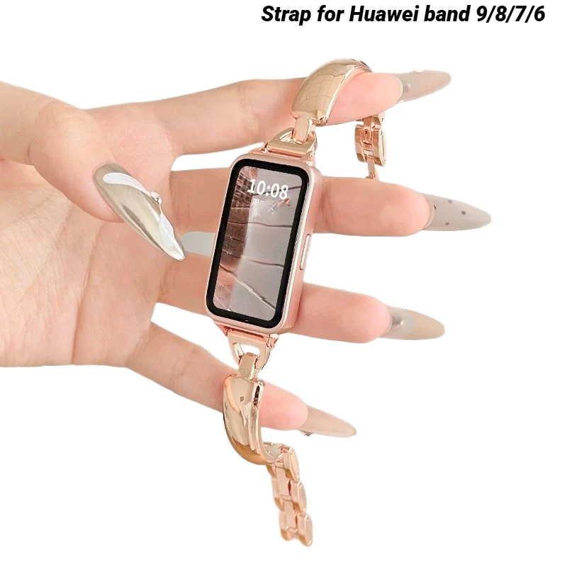 

Metal Strap for Huawei band 8 Correa bracelet Woman Watchband for Huawei Band 8/7/6 Smartwatch Honor band 7/6 Sport Wristband