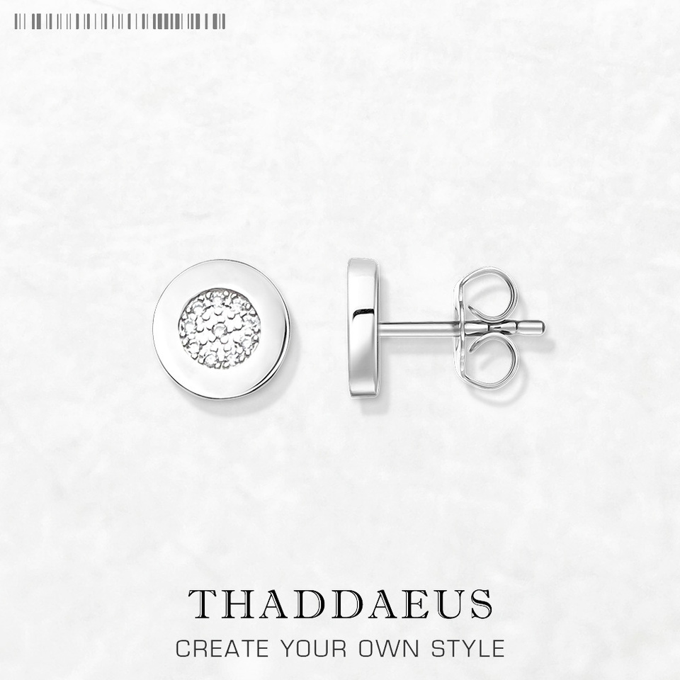  Stud Earrings Round Classic,Europe Style Glam Fashion Good Jewerly For Women,2018  Gift In 925 Sterling Silver,Super Deals 