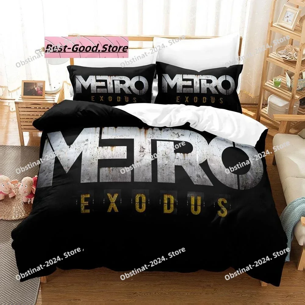 Metro exodus Bedding Set Printed single Comforter Quilt Bed Cover Duvet Cover Pillow Case 3 Pieces Sets Kids Adult Size Game Bed