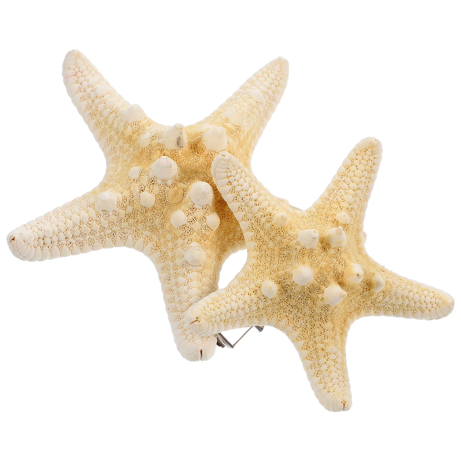 2 Pcs Modeling Girl Resin Mini Seashell Claw Clips for Hair Five-pointed Star Hairpin