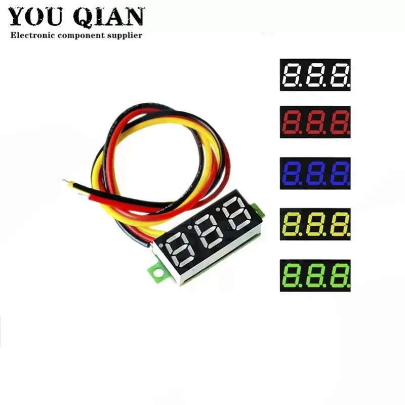 0.28 inch DC 0-100V 3-Wire Mini Gauge voltage meter Voltmeter LED Display Digital Panel Voltmeter Meter Detector Monitor Tools