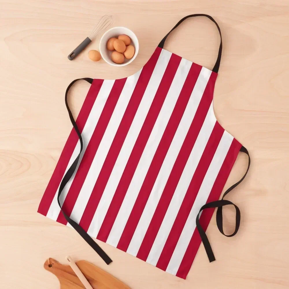 

Stripes Pattern - Red and White Apron Kitchen Things And For Home Costume Waiter For Man Things For The Home Apron