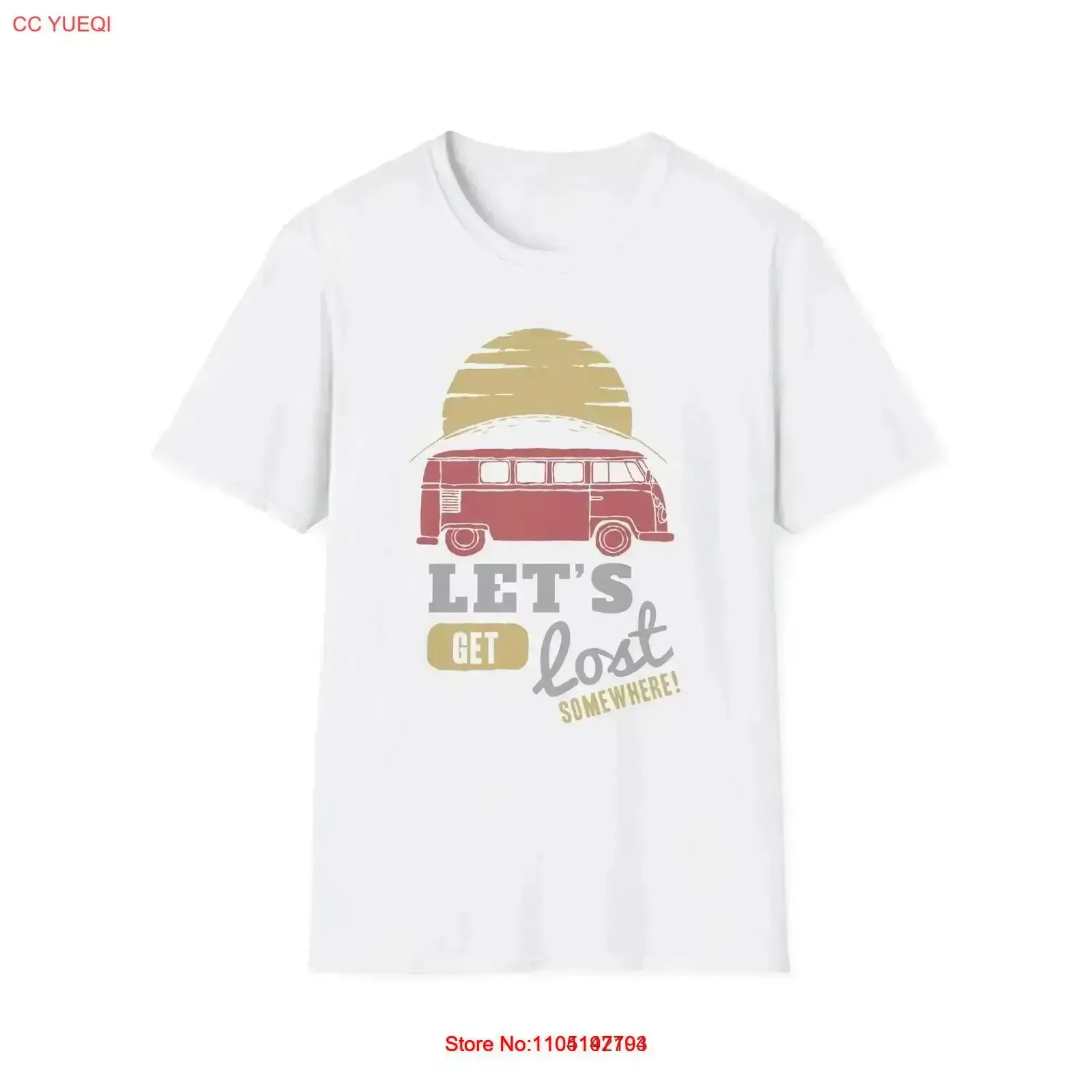 

Let's Get Lost Softstyle T Shirt Travel Adventure vintage Washed Stylish homme Slightly streetwear graphic Breathable vintage