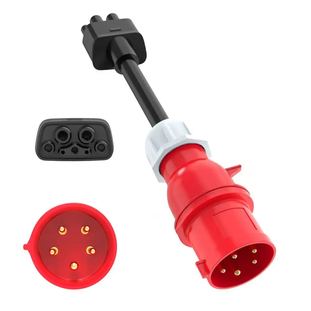 CEE 5Pin Adapter 16A/32A EV Connector for Tesla Gen 2 Mobile Charger Compatible with Model 3/S/X/Y