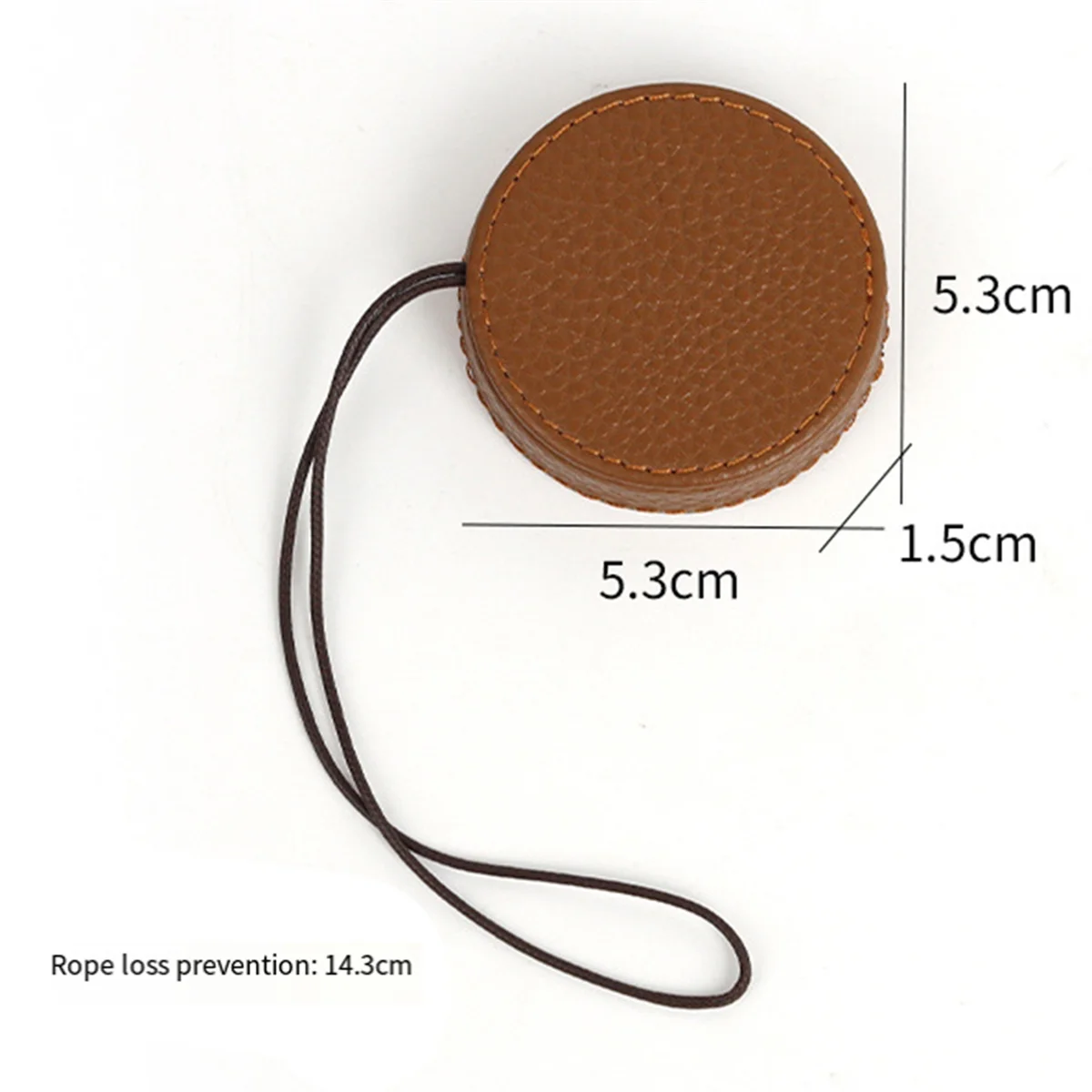 Dermis Lens Cap for Mini Anti-Lost Dustproof Protective Cap Plush Lining Brown