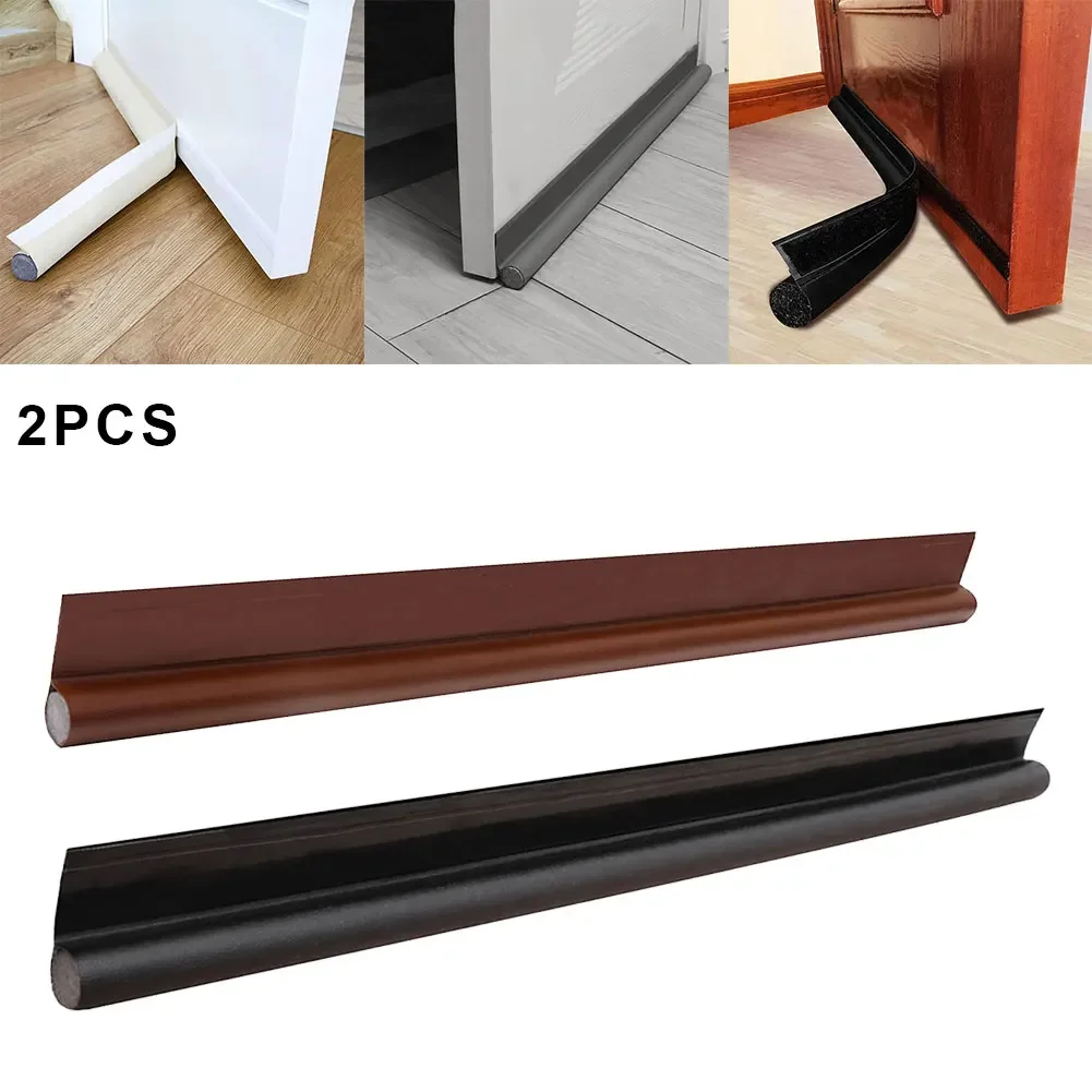 

2PCS Door Bottom Seal Strip Unilateral Door Bottom Seal Upgrade Wear-Resistant Leather Windproof Gap Blocker Foam Weather Strip