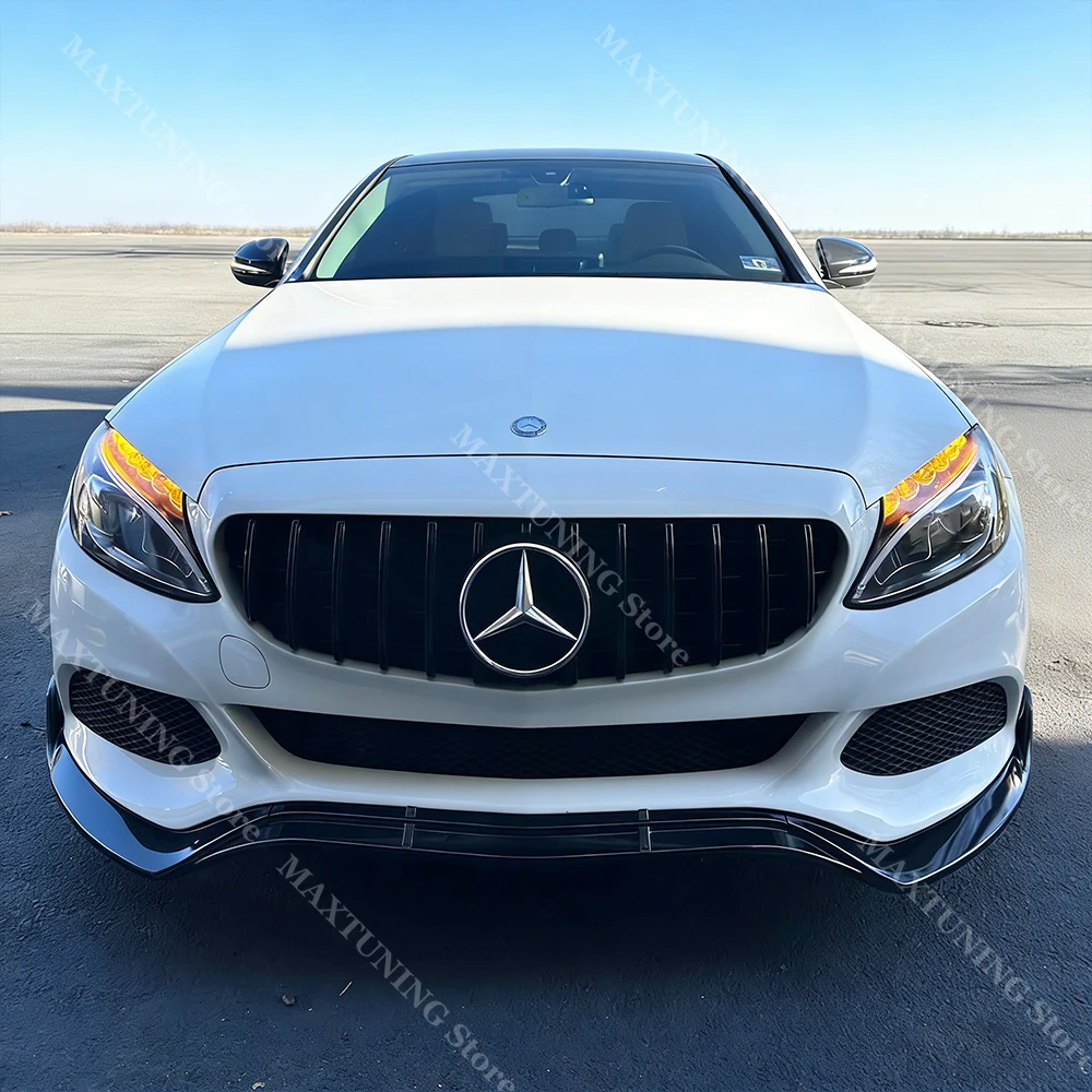 

Front Bumper Splitter Lip For Mercedes Benz C Class W205 S205 Standard C180 C200 C250 2014-2018 Pre-FL Car Spoiler Chin Tuning
