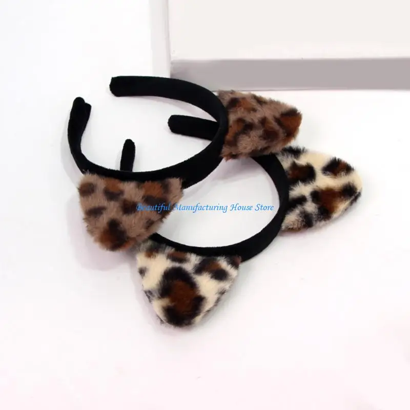 E56A Popular Cats Ear Headband Music Festival Hairhoop Women Face Washing Hairband