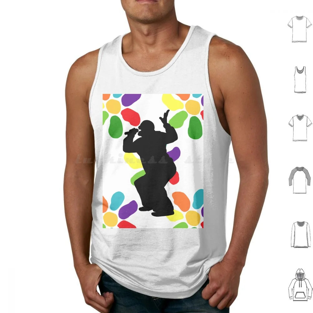 James Band Silhouette Print In White Tank Tops Print Cotton James Band 1990s 90s Flowers Tim Booth Sit Down Indie Music