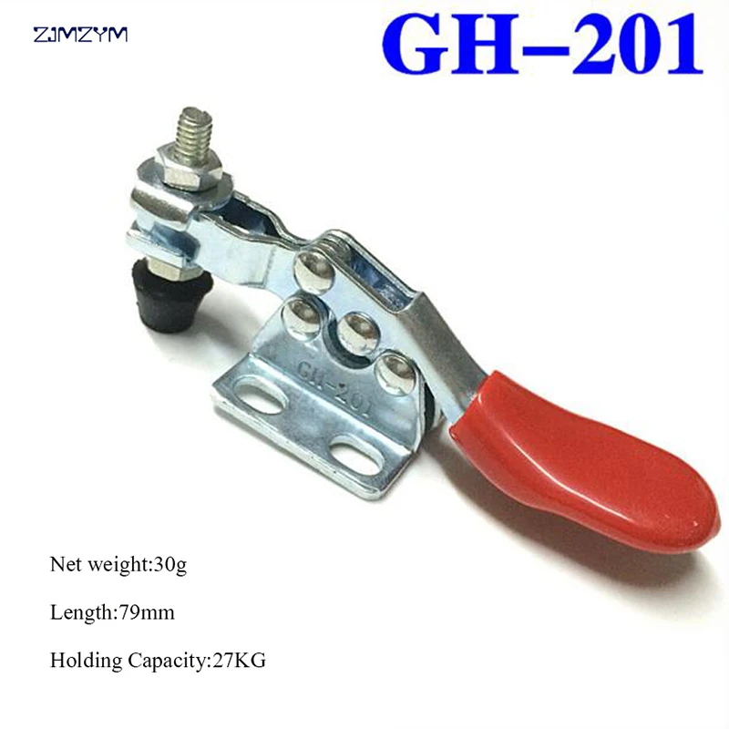 GH-201 27kg Toggle Clamp Quick Release Vertical/Horizontal Type Clamps U-shaped Bar Hand Tool for Woodworking