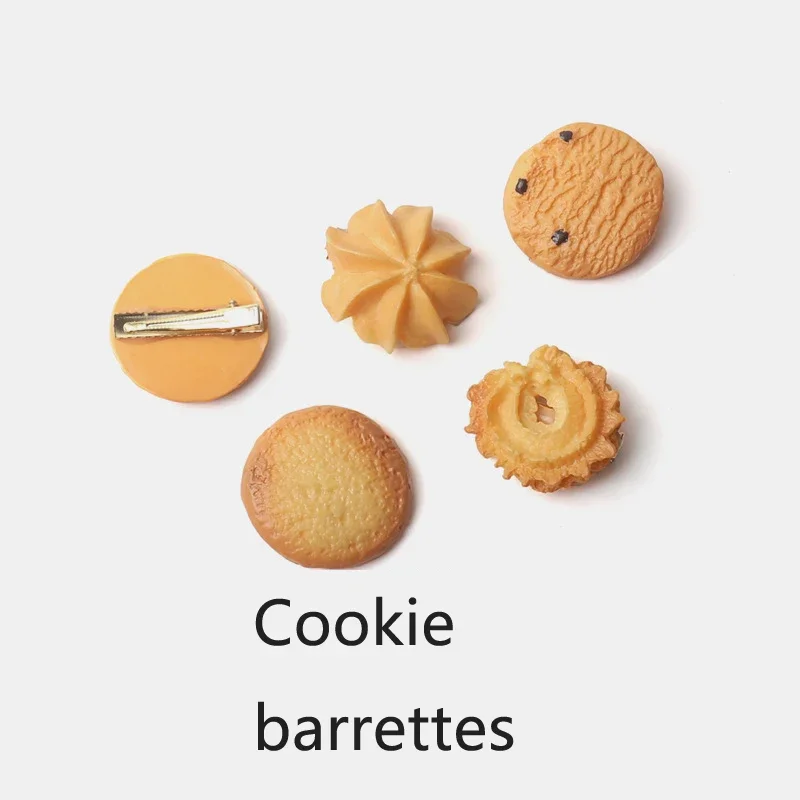 Girls Biscuit Orange Bear Cookie Hair Ornament Fashion Hair Accessories Side Top Hair Clips Cute Creative Hairpin Headdress