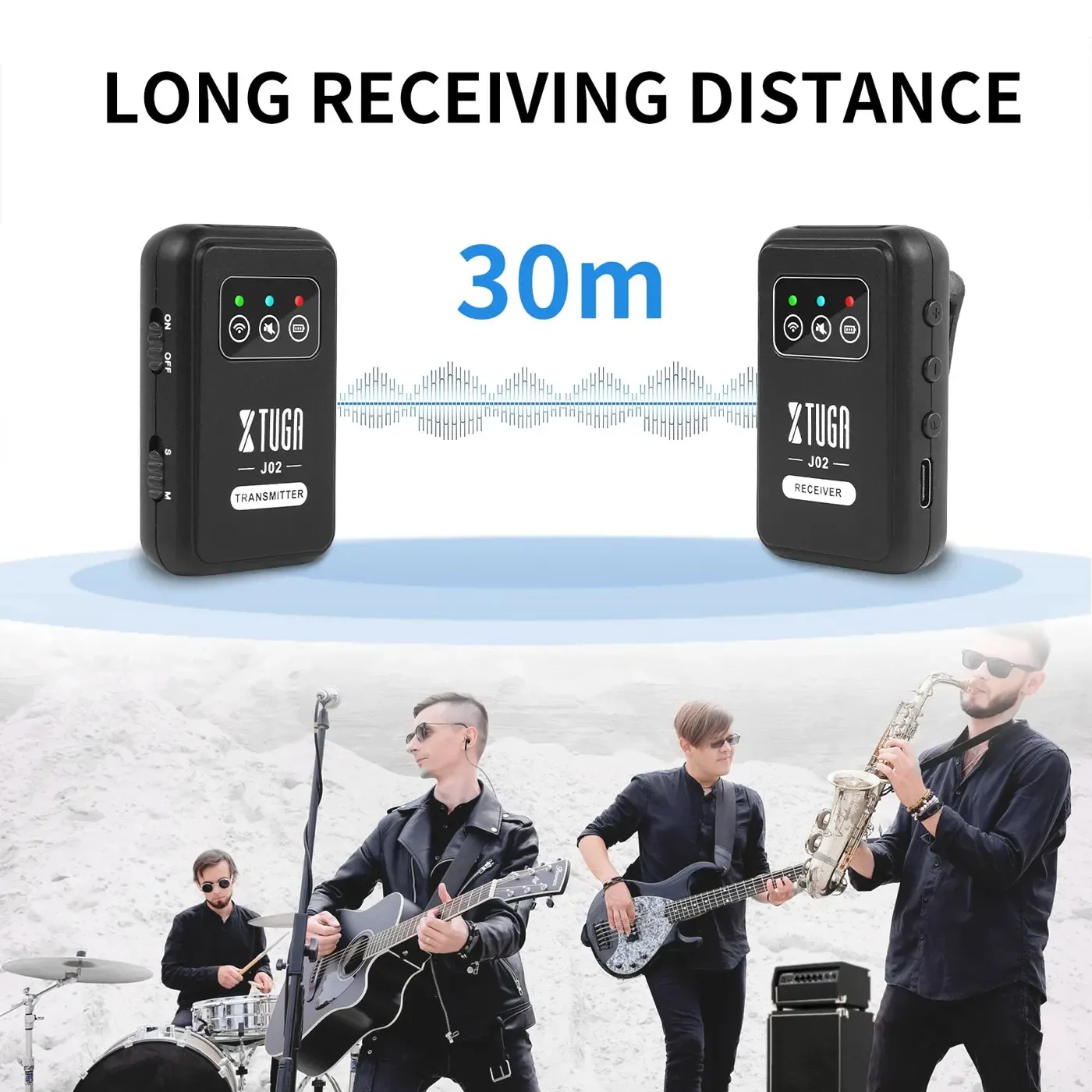 نظام مراقبة الأذن اللاسلكي 2.4G المهنية نظام IEM الاقتران التلقائي في الأذن لمراقبة الجسم لسماعة الأذن المرحلة