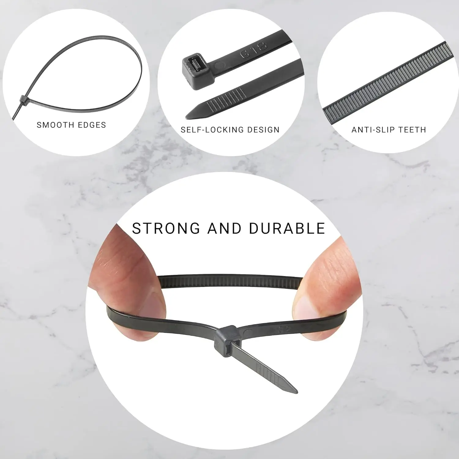 100Pcs-1000Pcs Nylon Cable Ties Adjustable Self-locking Cord Ties Wire Ties Self-tightening Plastic Necklace Belts Zip Ties