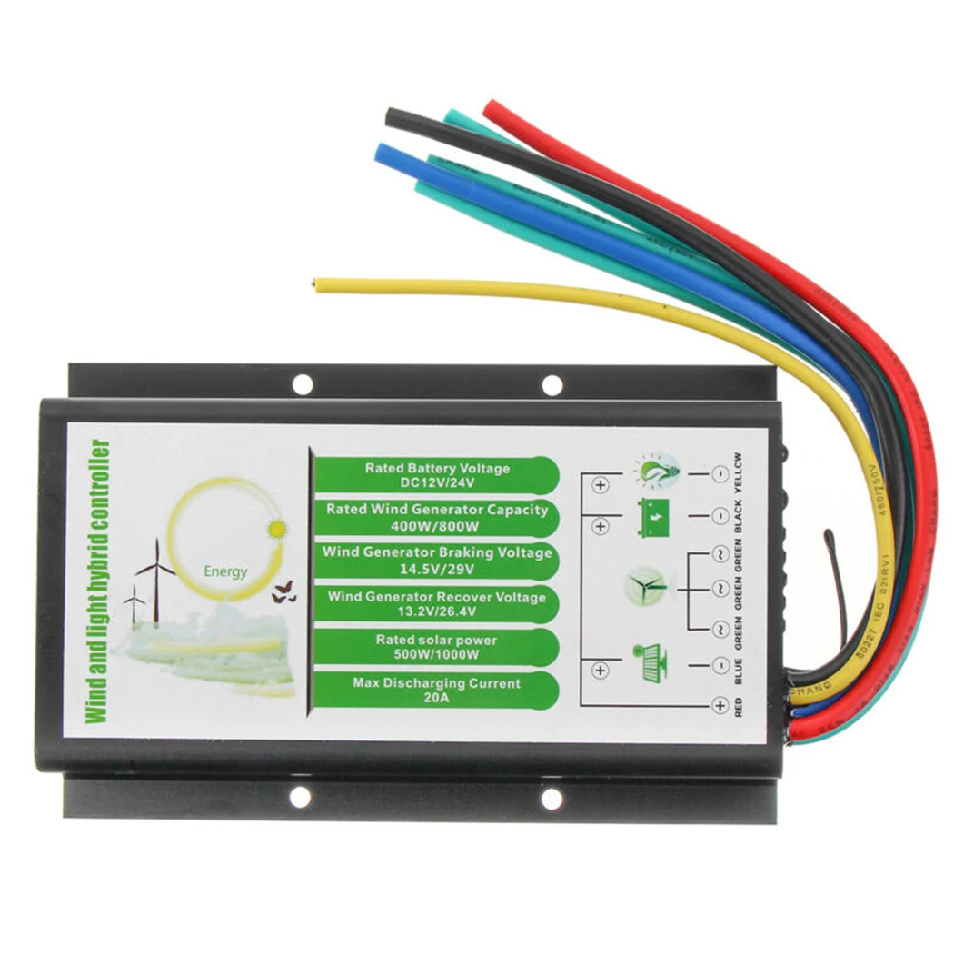 gerador impermeavel da turbina eolica do controlador da carga estabilizador de energia solar 1000w 12v 24v 01