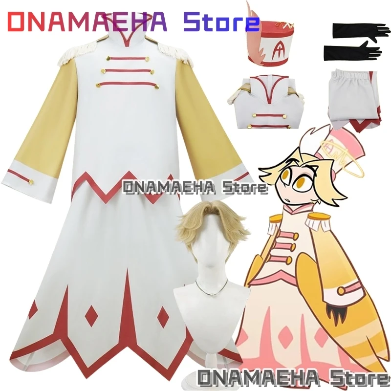 ONAMAEHA@Hazzbin2 Abel Cosplay Costume Anime Hotel Disguise for Adult Men Women Clothing Gloves Hats Accessories Halloween